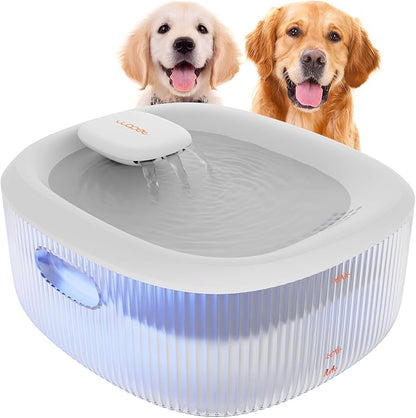 WOPET Dog Water Fountain for Large Dogs, 6L/205oz/1.7Gal Dog Water Bowl by WOPET