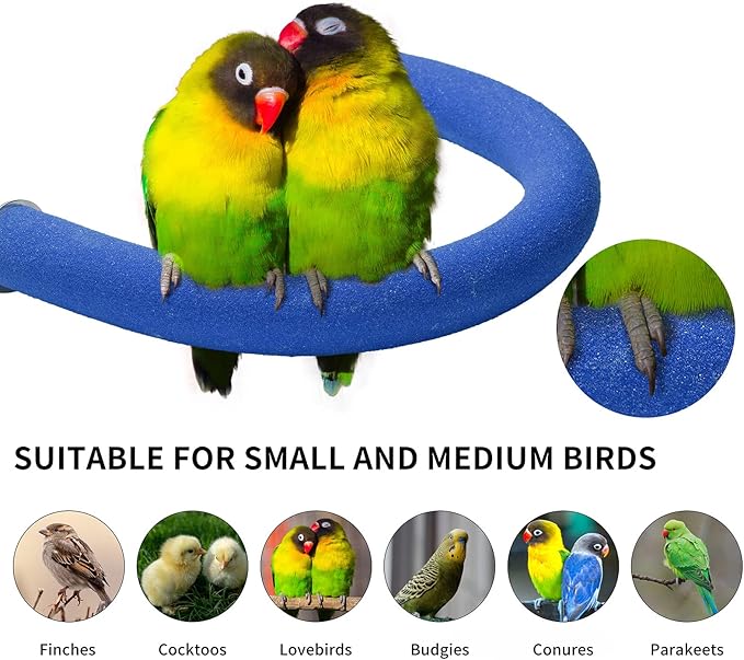 U Shape Parrot Perch Stand Toy Bird Platform Sand Paw Grinding Clean Stick - Image 4