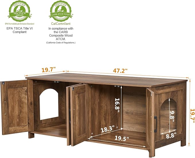 Homhedy Cat Litter Box Enclosure - Image 5