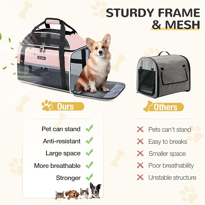 Lekereise Top-Expandable Pet Carrier 18x13x9.5 Inch Southwest Frontier Airline - Image 8