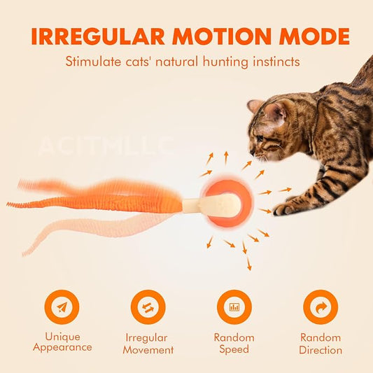 Interactive Dog Cat Ball Toy, Automatic Moving Cat Toy - Image 2