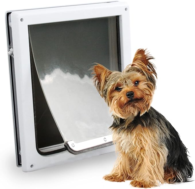 Pet Flap Door 2 Ways Locking Dog Wall Entry Pet Door by PetPrime