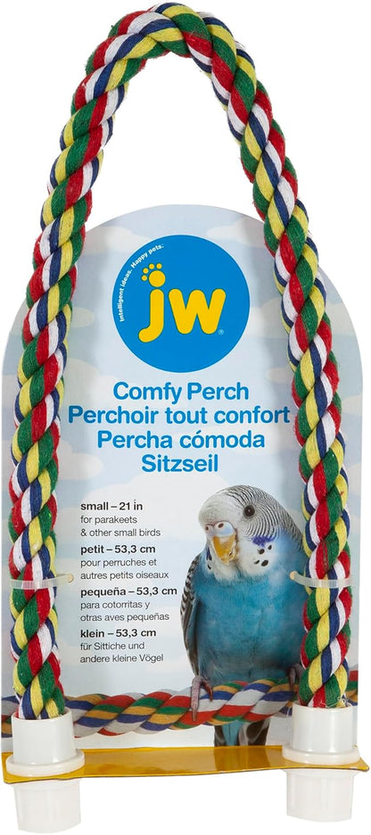 JW Pet Comfy Perch For Birds Flexible Multi-color Rope, Small by JWPet