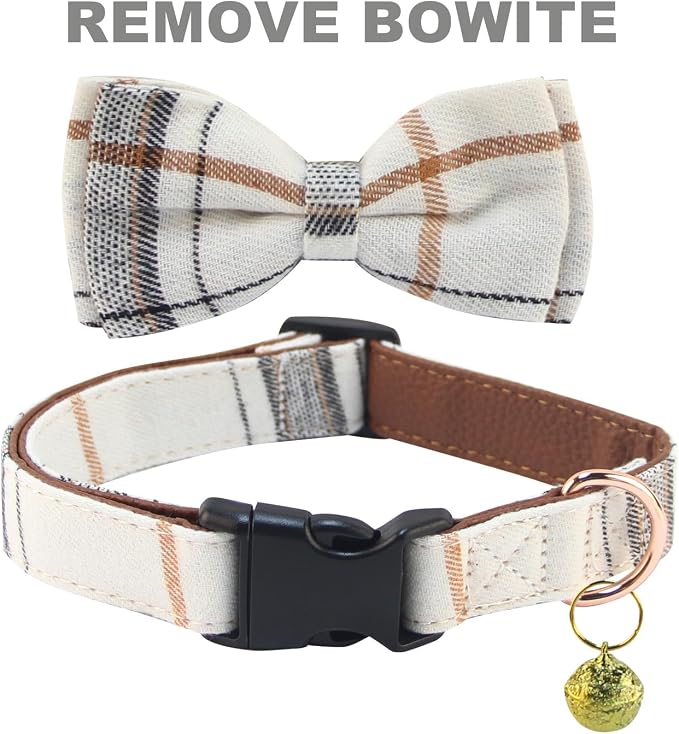 Yizepet Dog Collar and Leash Set-Plaid Puppy Collar - Image 2
