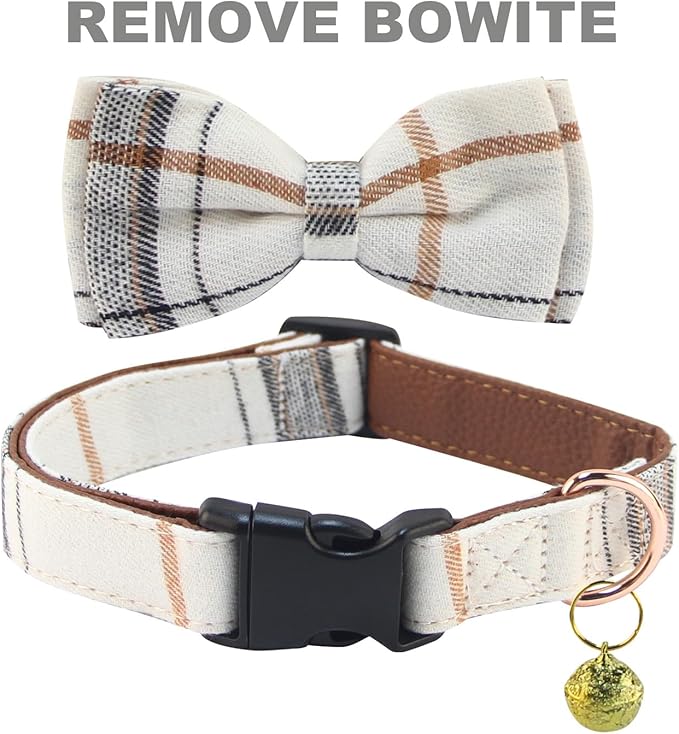 Yizepet Dog Collar and Leash Set-Plaid Puppy Collar - Image 2