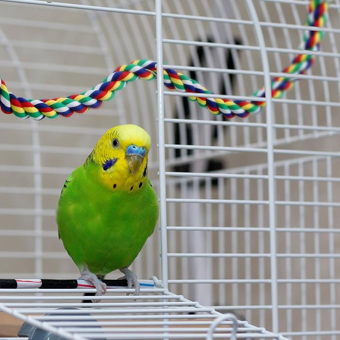 Weewooday 2 Pcs Bird Rope Perches Climbing Rope Bird Cage Accessories - Image 6