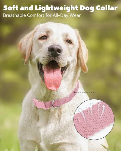 Dynmeow Soft and Breathable Cotton Dog Collar, Durable Adjustable Heavy-Duty - Image 5