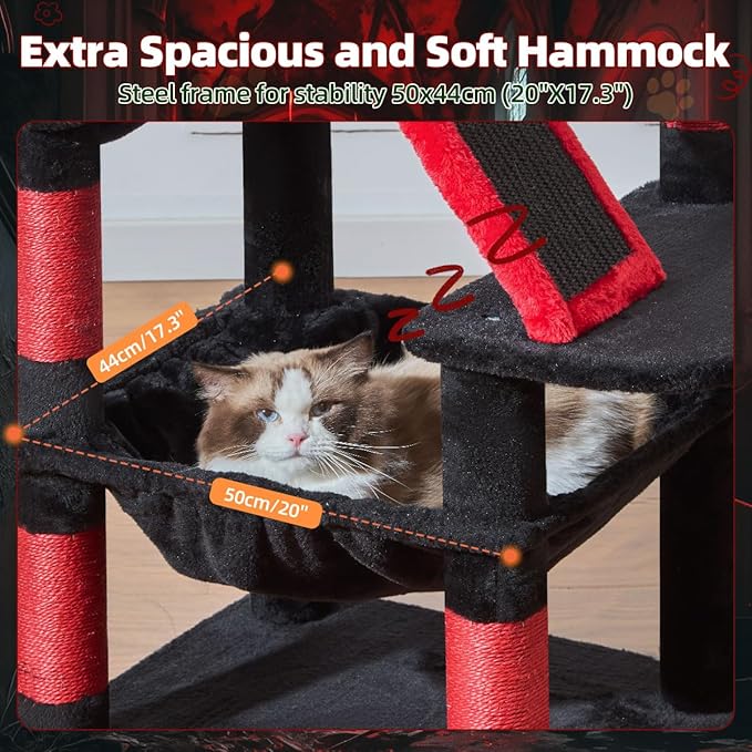 Taoqimiao Gothic Cat Tree 57.5-Inch, Cat Tower - Image 3