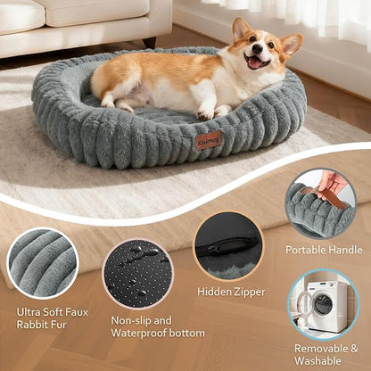 Cute Dog Bed for Medium Dogs, Orthopedic Rectangle Dog Bed - Image 6
