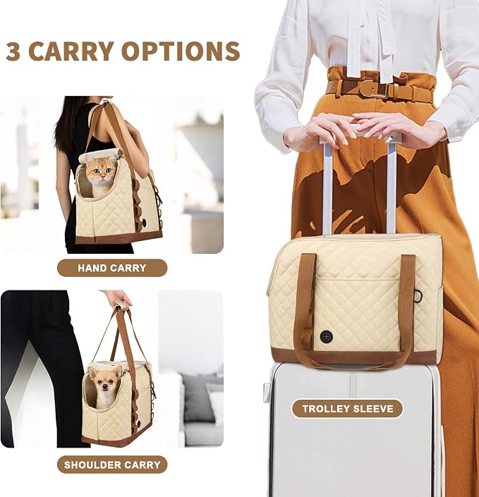 Dog Purse Carrier for Small Dogs, Soft Sided Pet Carrier - Image 8