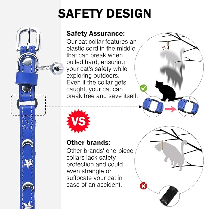 Leather Cat Collars for Boy Girl Cats - Image 7