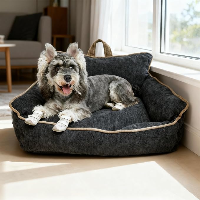 Orthopedic Dog Bed with Memory Foam, Washable Plush Pet Bed - Image 3