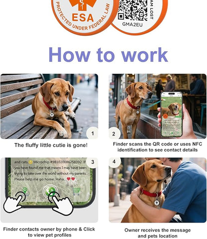 ESA Dog Tag, QR Code Dog Tag, Modifiable Free Pet Online Profile, Scannable QR - Image 5