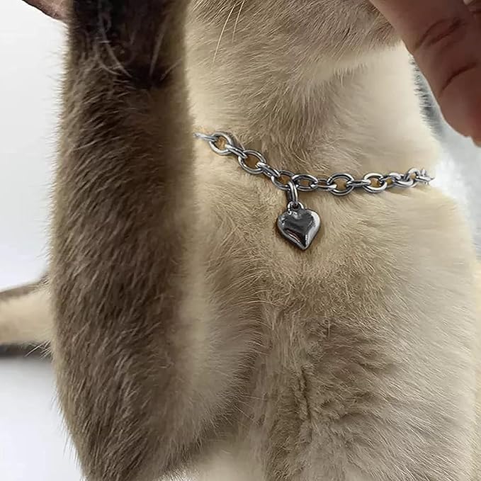HOWWFALY Dog Collar and Cat Chain Necklace Stainless Steel Adjustable 18K - Image 6