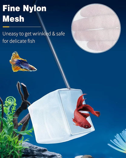 Pawfly 4 Inch Aquarium Soft Square Fine Shrimp Net, Tiny Fish Tank Net - Image 5