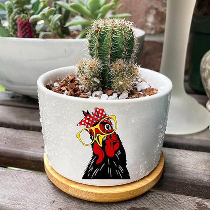 Window Garden Rooster Planter Pots, Rooster Gifts - Image 6