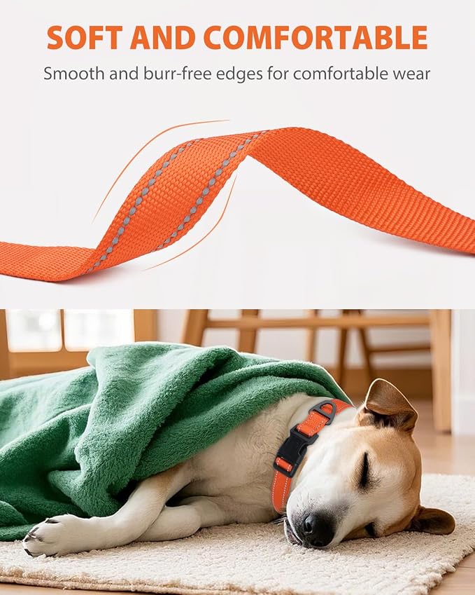 Joytale Large Dog Collar, Reflective and Adjustable Nylon Pet Collar - Image 3