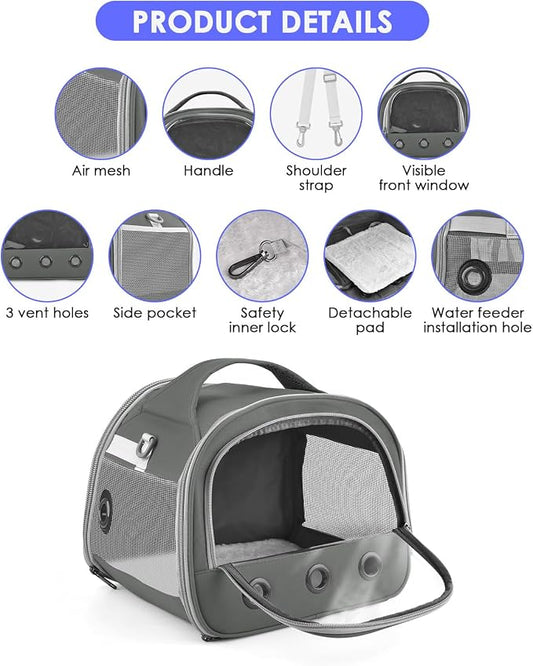Bissap Guinea Pig Carrier Bag, Portable Small Animal Carrier Pouch - Image 2