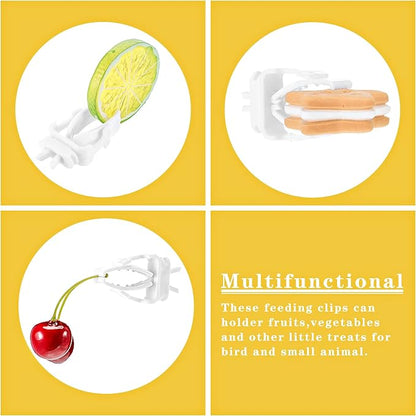 6 Pieces Bird Cage Food Holder Parrot Fruit Vegetable Clips Bird Cage Feeder - Image 8
