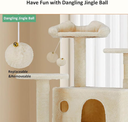 Cat Tree Tower, 54-Inch Cat Tree - Image 4