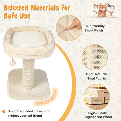 Tangkula Cat Tree for Indoor Cats, 2-Tier Cat Tower - Image 5