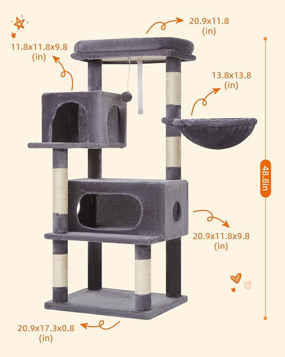 Taoqimiao Cat Tree, 49-Inch Cat Tower - Image 2