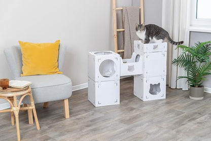 Trixie Casa Cara Modular Cardboard Cat Condo, Corrugated Indoor Cat Condo & - Image 2