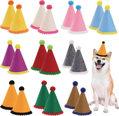 20 Pcs Dog Birthday Hat Set for Small Medium Dogs Cat Puppies, Mini Party Hat by Cellcacn