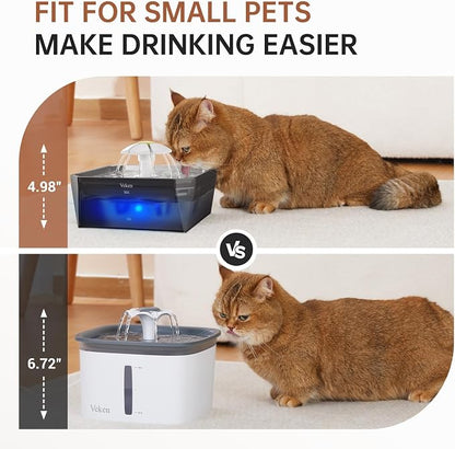 Veken Award-Winning Small Pet-Friendly Cat Water Fountain - Image 3