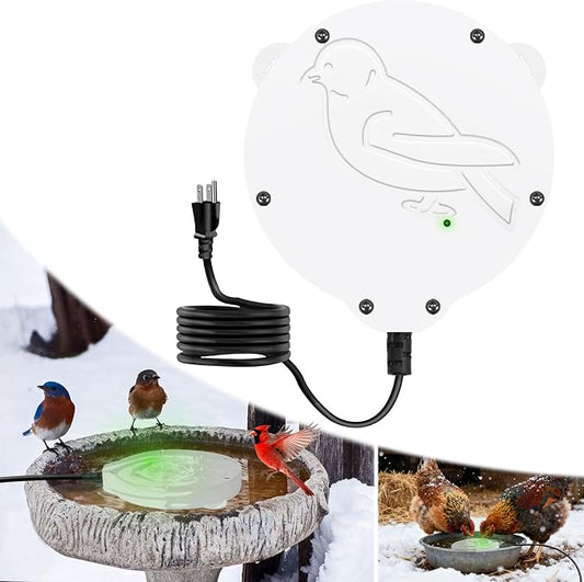Outdoors 100W Bird Bath Heater for Winter, Birdbath Deicer Pond De-icer by Jarquia