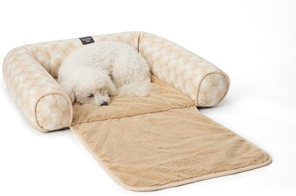 Nicole Miller New York PET Kendall Fluted Geo Cozy Couch Protector Pet Bed by NicoleMiller