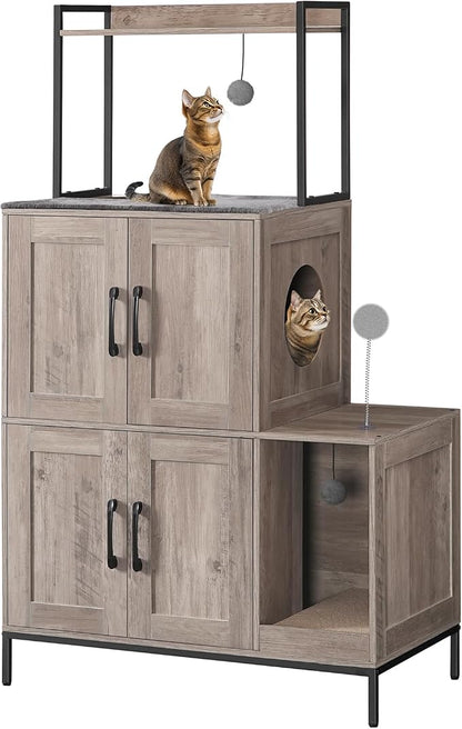 HOOBRO Cat Litter Box Enclosure Furniture, 2 in 1 Hidden Litter Box Furniture by HOOBRO