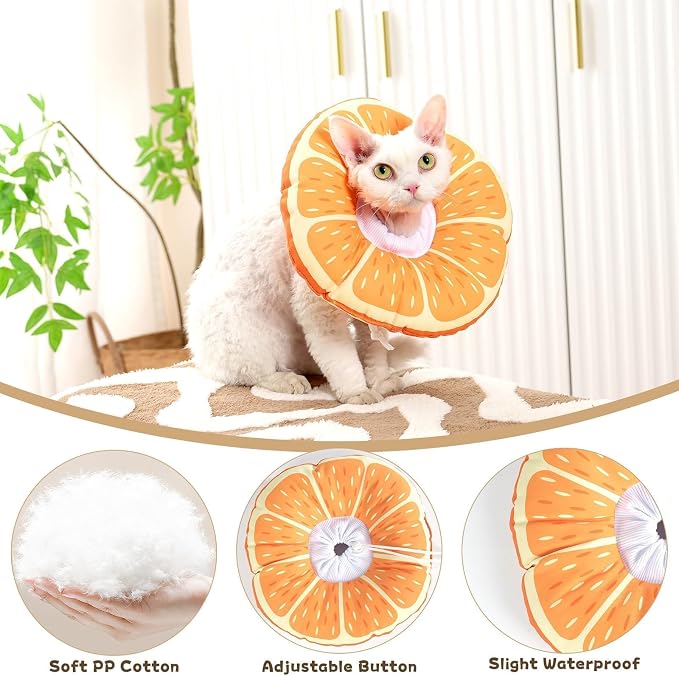 Cat Cone Collar Soft, Medium Waterproof Cat Recovery Collar - Image 3