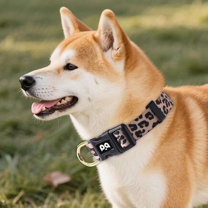 QQPETS Adjustable Soft Dog Collar: Print Flower Pink Multicolor Cute Patterns - Image 2