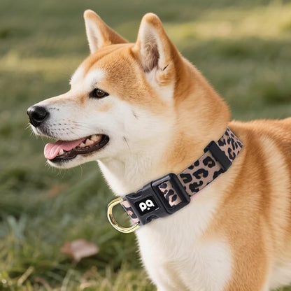QQPETS Adjustable Soft Dog Collar: Print Flower Pink Multicolor Cute Patterns - Image 2