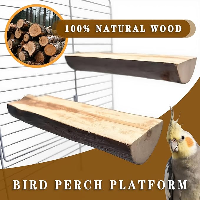 5Pcs Natural Wooden Bird Perch Set – Parrot Perch Toys, Bird Cage Perches - Image 4