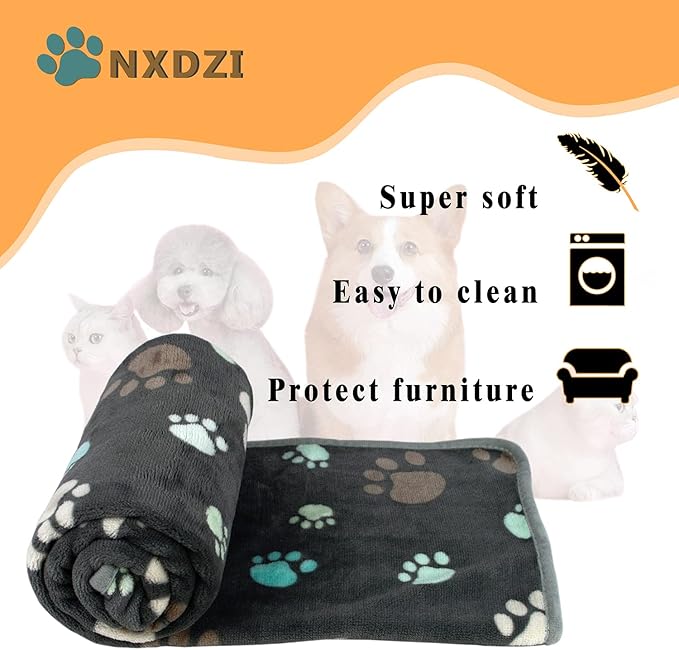 Dog Blankets Washable, 3 Pack Dog Blanket Washable 41" x 31", Fuzzy Soft Pet - Image 7