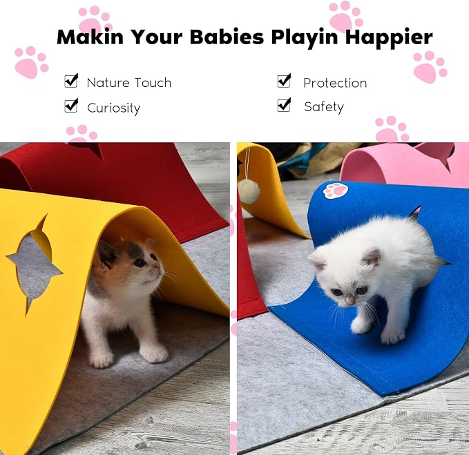 Cat Toys Tunnel for Indoor Cats, Interactive Cat Enrichment Furniture - Image 4