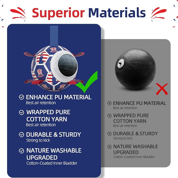 Diman Dog Toy Soccer Ball : Outdoor Dog Toys, Dog's Independence Day Gift - Image 6