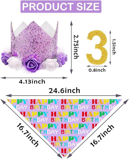 PET SHOW Purple Crown Dog Birthday Party Hat - Image 2