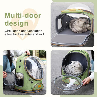 Cat Backpack Carrier, Breathable Cat Bubble Backpack Upgrade Large Space Cat - Image 5