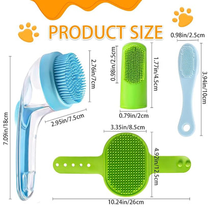 7 PCS Pet Bath Brush Set, Dog Bath Brush - Image 4