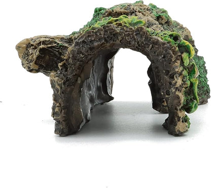 JIH Aquarium Decorations Resin Hollow Tree Trunk Ornament, Bettas House Cave - Image 4