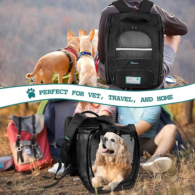 PetAmi Dog Cat Backpack Carrier, Expandable Pet Carrier Backpack - Image 7