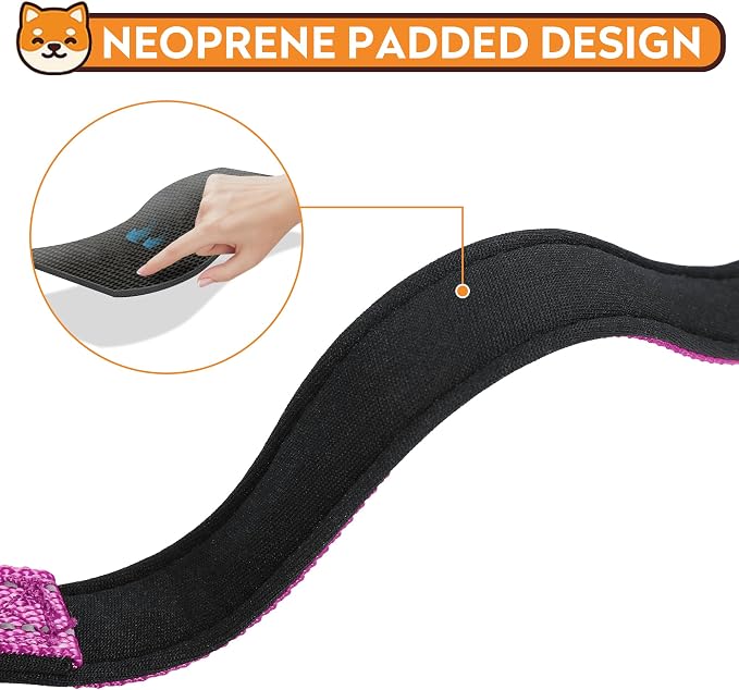 Reflective Dog Collar, Adjustable Soft Neoprene Padded Nylon Pet Collars - Image 4