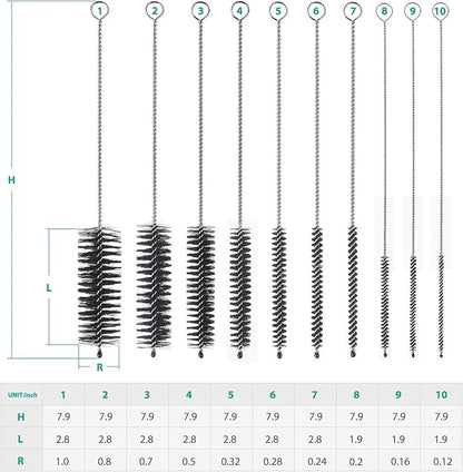 CiaraQ Bottle Cleaning Brushes, 8 Inch Nylon Tube Brush Set, Cleaner - Image 3