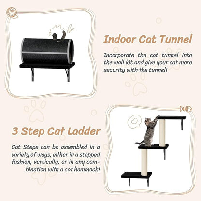 NUNU LAB 14-in-1 Cat Wall Shelves Set, Wall-Mounted Cat Climber - Image 4