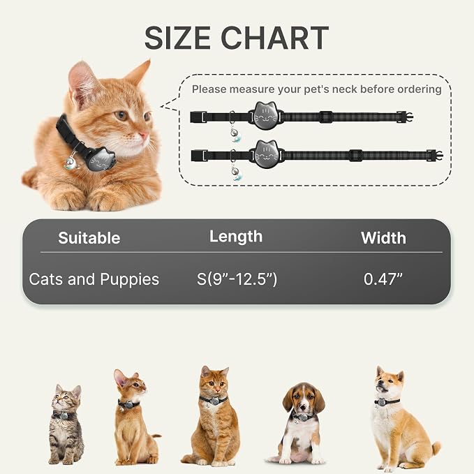 Waterproof Airtag Cat Collar, Breakaway Cat Airtag Collar - Image 3
