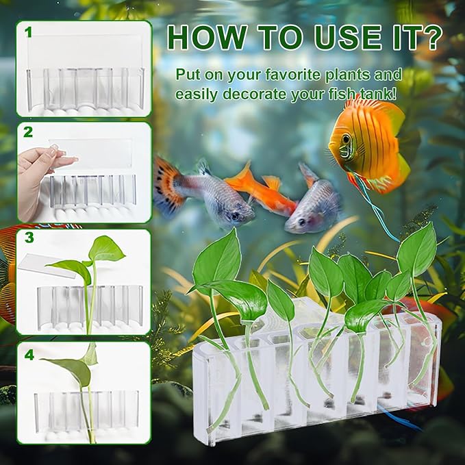 2PC 7 Holes Upgraded Aquarium Plant Holder, Aquatic Plants Cup - Image 4