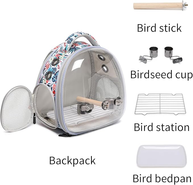 Portable Travel pet Backpack Carrier Hamster Bag Guinea Pig Bird Small Dog cat - Image 3